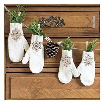 24Pcs Wooden Snowflake Ornaments for Christmas Decor