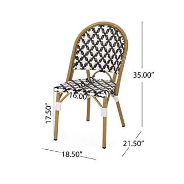 Anastasia Outdoor Bistro Chairs Set of 2 - Stylish Comfort