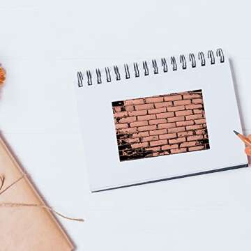 Threetols Wall Background Clear Stamps for Card Making, Rectangle Clear Rubber Stamps Wall Frame Stamps for Holiday Card Making Decor DIY Scrapbooking Transparent Album Decor Paper Craft