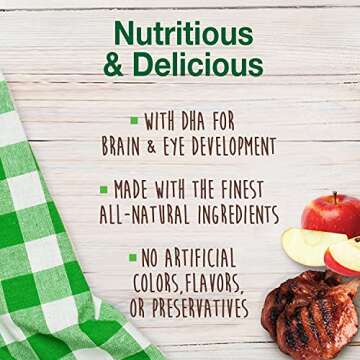 Nylabone Healthy Edibles Natural Puppy Chews Long Lasting Treats for Puppies, Lamb & Apple Flavor, X-Small/Petite (8 Count)