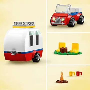 LEGO Disney Mickey Mouse and Minnie Mouse's Camping Trip 10777 Building Toy with Camper Van, Car & Pluto Figure, for Kids 4 Plus Years Old