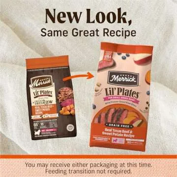 Merrick Lil’ Plates Grain Free Dry Dog Food For Small Dogs, Texas Beef And Sweet Potato Kibble Wit...