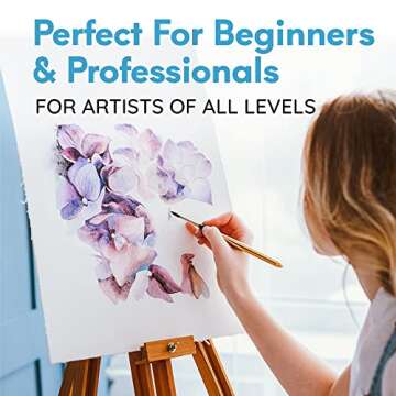 Mozart Premium Japanese Watercolor Paint Set – 40 Rich Water Color –Include Pans, Metallic & Neon Water Colors – Artist Quality– Watercolor Paint Perfect Watercolor Set for Adults, Kids Students