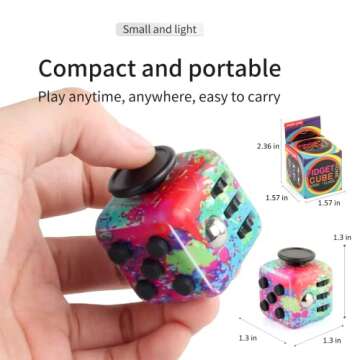 Fidget Cube Pack for Stress Relief and Focus - Colorful