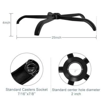 Frassie Office Chair Base Replacement for Heavy Duty Use