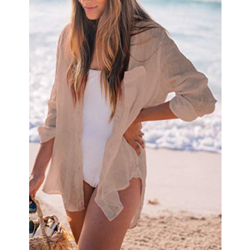 Bsubseach Long Sleeve Beach Shirt for Women - Stylish Cover-Up