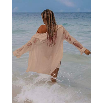 Bsubseach Long Sleeve Beach Shirt for Women - Stylish Cover-Up