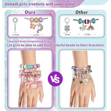 Charm Bracelet Making Kit & Unicorn/Mermaid Girl Toy- ideal Crafts for Ages 8-12 Girls who Inspire I...