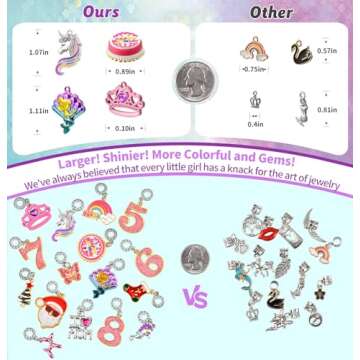Charm Bracelet Making Kit & Unicorn/Mermaid Girl Toy- ideal Crafts for Ages 8-12 Girls who Inspire Imagination and Create Magic with Art Set and Jewelry Making Kit