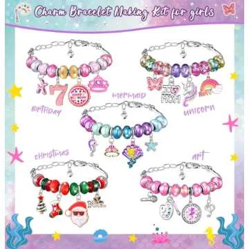 Charm Bracelet Making Kit for Creative Girls Ages 8-12