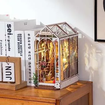 ROBOTIME Book Nook Kit - DIY Miniature Garden House