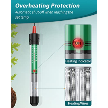 Adjustable Uniclife Aquarium Heater for Fish Tanks 25W 50W 100W 200W