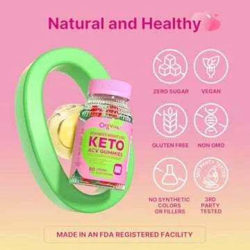 Keto Acv Gummies for Advanced Weight Loss, Apple Cider Vinegar Supplement with B12 - Gluten-Free, Vegan, Boost Metabolism and Energy, Support Digestive Health