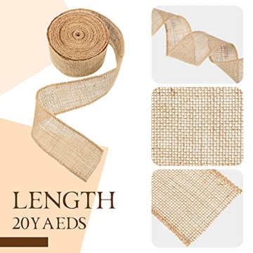 Versatile 20 Yard 2 Inch Burlap Ribbon for Crafts