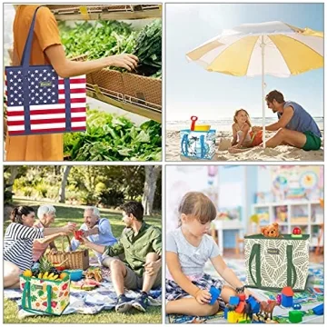 BALEINE 3Pk Reusable Grocery Bags - Eco-Friendly Shopping Bags
