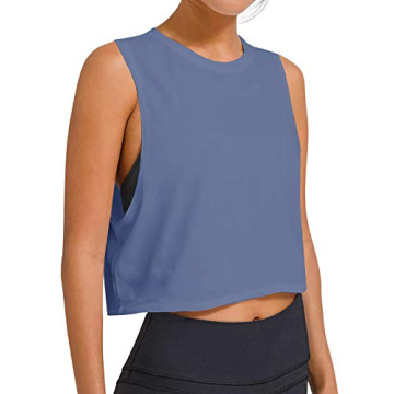 LASLULU Womens Workout Top Sleeveless Sport Shirts Summer Outfits Casual Tunic Tops Athletic Muscle ...