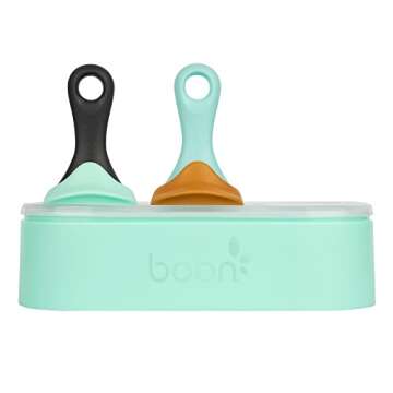 Boon PULP Silicone Feeder Freezer Tray — Includes Silicone Tray and Lid with 2 PULP Silicone Baby Food Feeders — Baby Food Storage