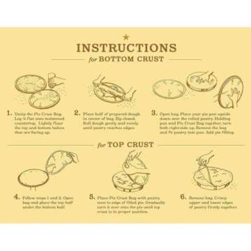 Pie Crust Maker Bags (1) 11" and (1) 14"with Zippered Pockets