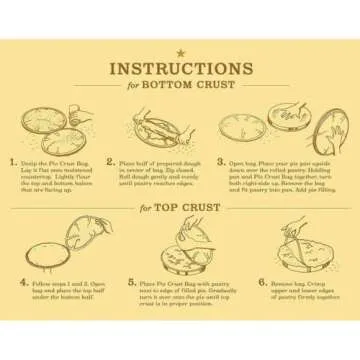 Pie Crust Maker Bags (1) 11" and (1) 14"with Zippered Pockets