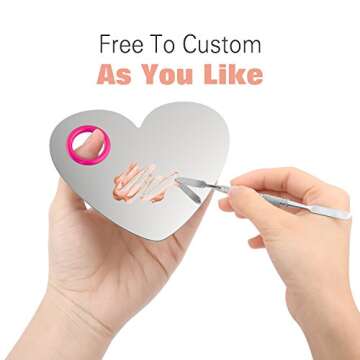 Luxspire Stainless Steel Makeup Mixing Palette for Artists