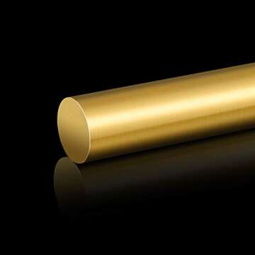 Favordrory 1/2 Inch Brass Round Rod - Ideal for Crafting & Model Making