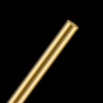 Favordrory 1/2 Inch Brass Round Rod for DIY Projects