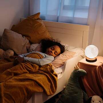 H&B Happy - Light Therapy Lamp 10000 LUX, Sunlight Lamp with 3 Color Temperatures,4 Brightness Levels (Round)