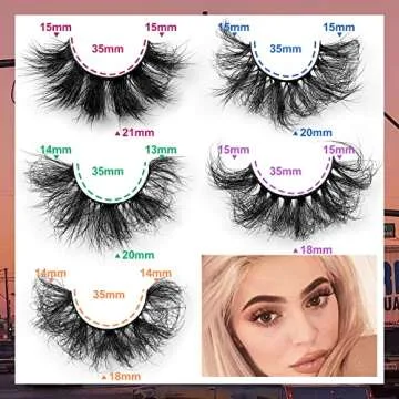Mink Lashes D Curl Lashes Strips Fluffy False Eyelashes Full Volume Messy Fake Lashes 10 Pairs 5 Styles Mink Lash Pack