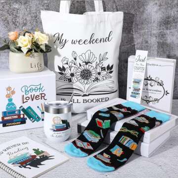 6 Pcs Book Lovers Gifts Set for Avid Readers Women