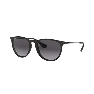 Ray-Ban Erika Round Sunglasses - 54mm Rubber Black