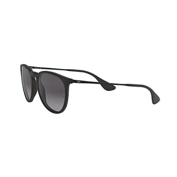 Ray-Ban Erika Round Sunglasses - 54mm Rubber Black