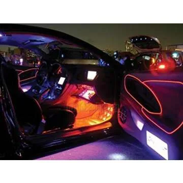 TDLTEK 9ft EL Wire Lights for Party and Decoration 10 Pack