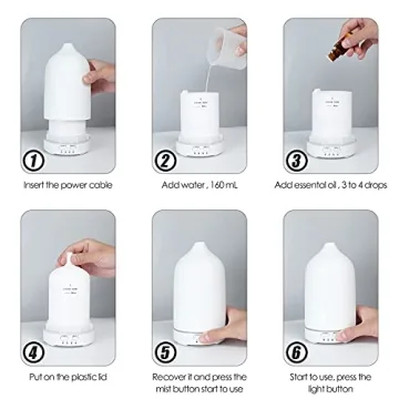 Monademo Ceramic Essential Oil Diffuser With Remote Control