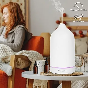 Monademo Ceramic Essential Oil Diffuser With Remote Control