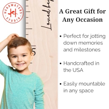 Boho Wooden Growth Chart for Kids - Lasting Memories