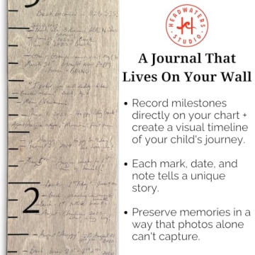 Boho Wooden Growth Chart for Kids - Lasting Memories