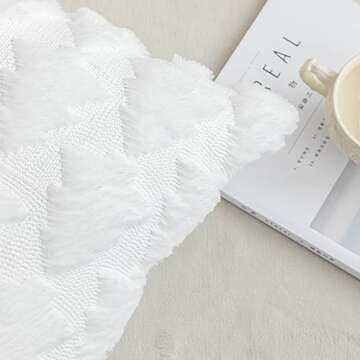 SHITURRE Christmas Tree Decorative Throw Pillow Covers Set of 2 Packs, Soft Fluffy Pillowcases for H...