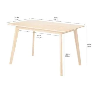 Stylish Amazon Basics FSC Solid Wood Dining Table