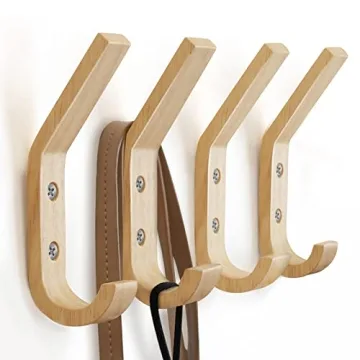 Wooden Coat Hooks Organizer Heavy Duty Wall Mounted Hooks