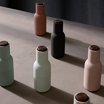 Stylish Inverted Ceramic Salt Pepper Grinder Set - Mess-Free