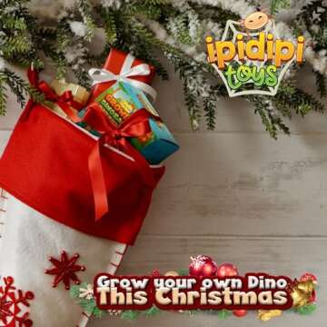 IPIDIPI TOYS Water Growing Dinosaur Toys for Kids - Fun Christmas Stocking Stuffers, Birthday Decora...