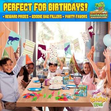 IPIDIPI TOYS Water Growing Dinosaur Toys for Kids - Fun Christmas Stocking Stuffers, Birthday Decorations, Party Favors, Holiday Fun Activities - Random Color, Pack of 25