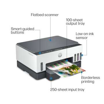 HP Smart -Tank 7001 Wireless All-in-One Cartridge-free Ink -Tank Printer, up to 2 years of ink included, mobile print, scan, copy (28B49A)