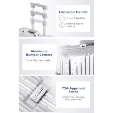 Lightweight Aluminum Frame Carry On Luggage for All Travelers