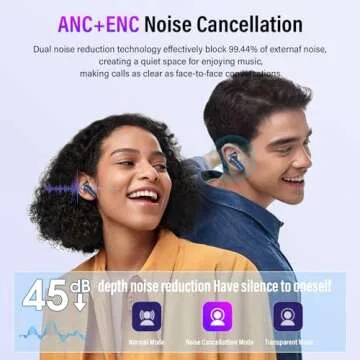 Wireless Earbuds with Touchscreen and 48H Playback in Dark Blue