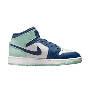 Nike Boys Air Jordan 1 Mid GS Shoes for Kids 7 Big Kid