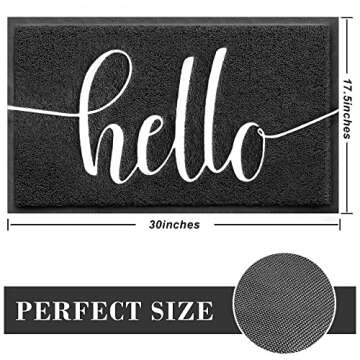 Door Mat (30"x17.5"), Durable Floor Mat Front Door Mat Welcome Door Mats Outdoor Rug Indoor Non-Slip...