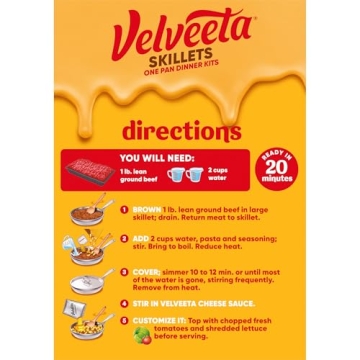 VELVEETA Cheesy Skillets Ultimate Cheeseburger Meal Kit