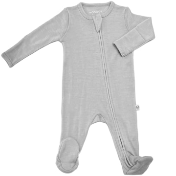 Woolino Toddler Footie Sleeper, Merino Wool Baby Pajamas, Baby Footed Sleeper for Boy & Girl, Romper...