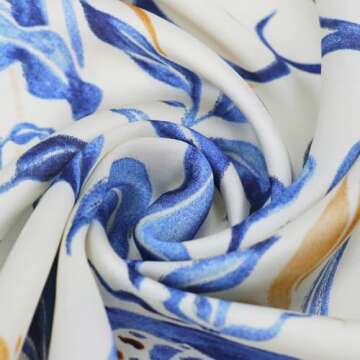 Vimate Satin Head Scarf - Fashion Printed Silk Feeling Square Scarf for Women